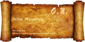 Ochs Minerva névjegykártya